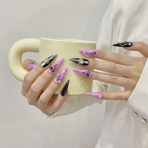 Fashion Long Handmade Press-On Nails For Women BVNL-146 