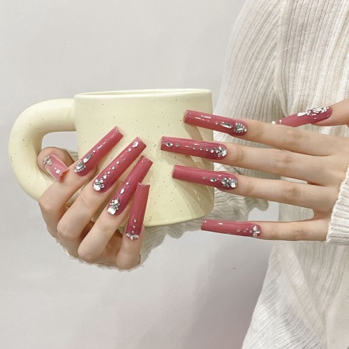 Fashion Long Handmade Press-On Nails For Women BVNL-148