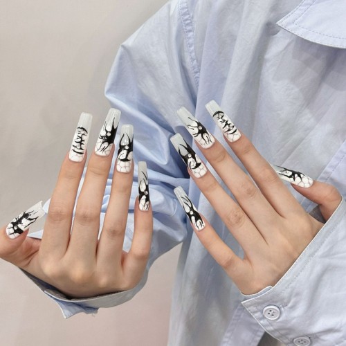 Fashion Long Handmade Press-On Nails For Women BVNL-151