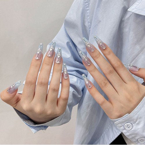 Fashion Long Handmade Press-On Nails For Women BVNL-153