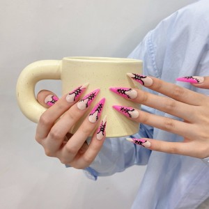 Fashion Long Handmade Press-On Nails For Women BVNL-154 