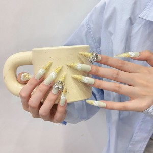 Fashion Long Handmade Press-On Nails For Women BVNL-155 