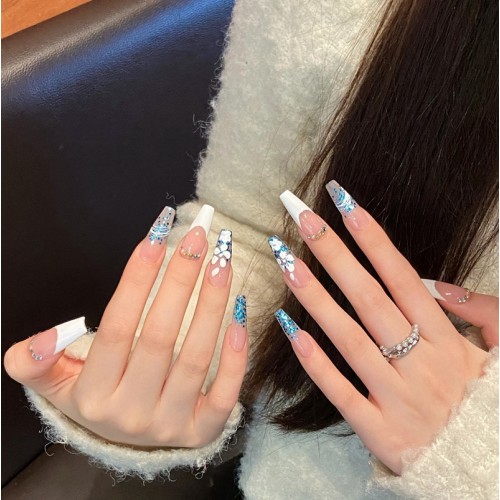 Fashion Long Handmade Press-On Nails For Women BVNL-158