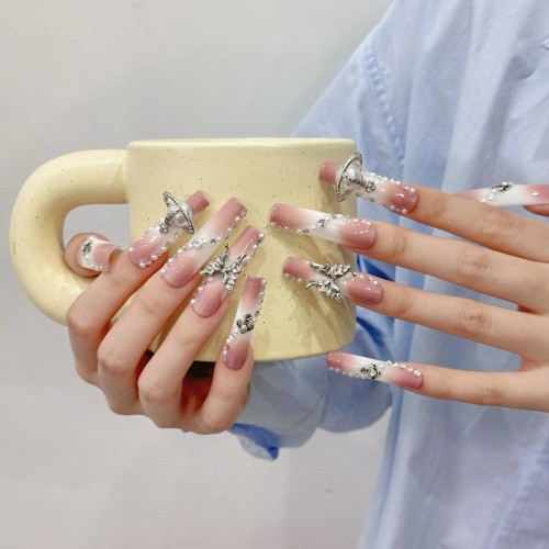 Fashion Long Handmade Press-On Nails For Women BVNL-159