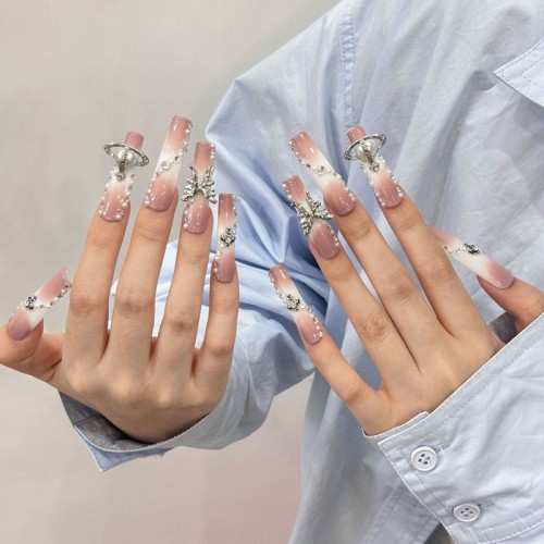 Fashion Long Handmade Press-On Nails For Women BVNL-159