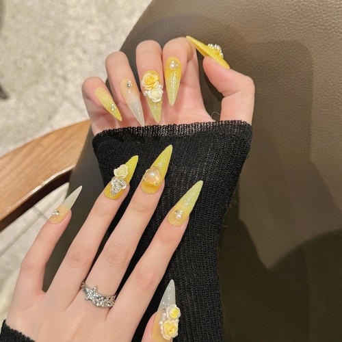 Fashion Long Handmade Press-On Nails For Women BVNL-161