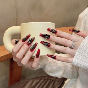 Fashion Long Handmade Press-On Nails For Women BVNL-166 