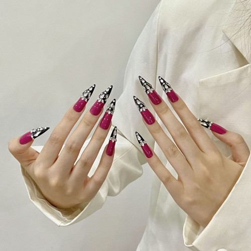 Fashion Long Handmade Press-On Nails For Women BVNL-169