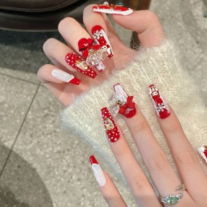 Fashion Long Handmade Press-On Nails For Women BVNL-17 