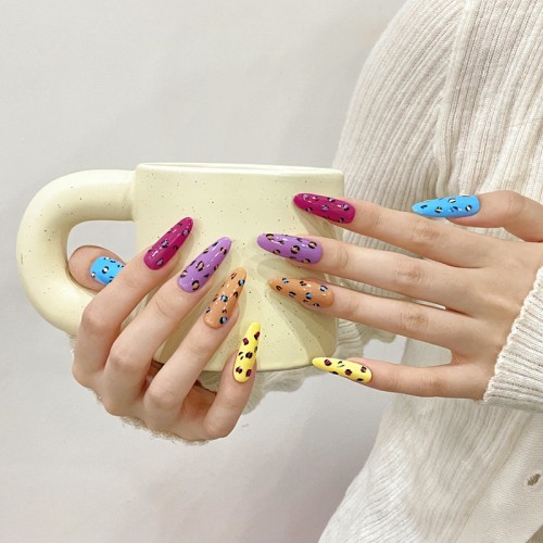 Fashion Long Handmade Press-On Nails For Women BVNL-174