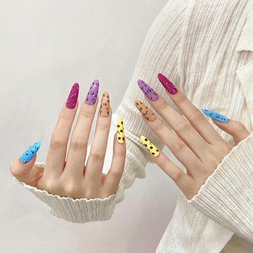 Fashion Long Handmade Press-On Nails For Women BVNL-174