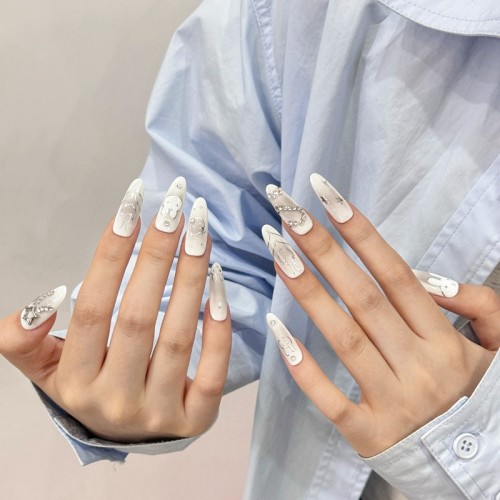 Fashion Long Handmade Press-On Nails For Women BVNL-175