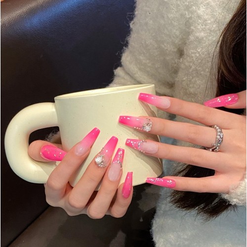 Fashion Long Handmade Press-On Nails For Women BVNL-177