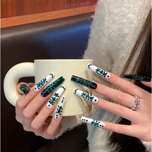 Fashion Long Handmade Press-On Nails For Women BVNL-178