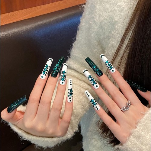 Fashion Long Handmade Press-On Nails For Women BVNL-178