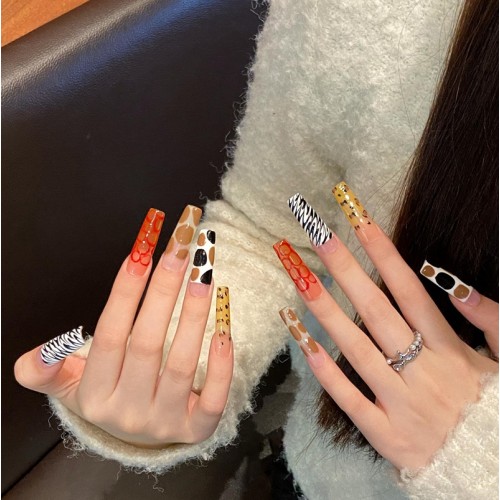 Fashion Long Handmade Press-On Nails For Women BVNL-180