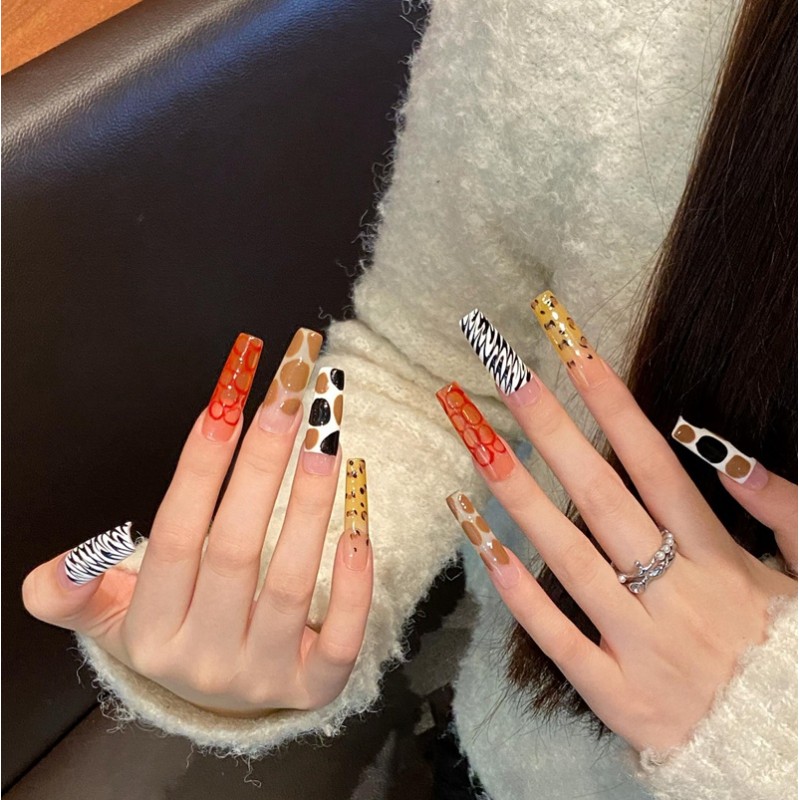 Fashion Long Handmade Press-On Nails For Women BVNL-180 