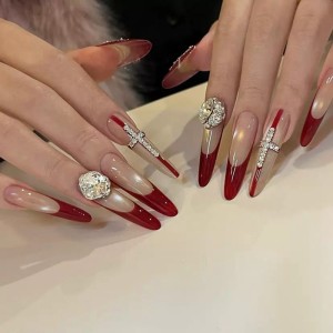 Fashion Long Handmade Press-On Nails For Women BVNL-181 