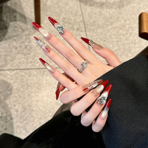 Fashion Long Handmade Press-On Nails For Women BVNL-181