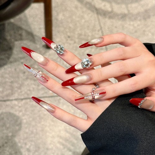 Fashion Long Handmade Press-On Nails For Women BVNL-181