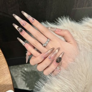 Fashion Long Handmade Press-On Nails For Women BVNL-183 