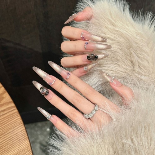 Fashion Long Handmade Press-On Nails For Women BVNL-183