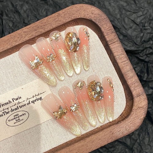 Fashion Long Handmade Press-On Nails For Women BVNL-184