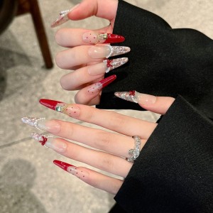 Fashion Long Handmade Press-On Nails For Women BVNL-185 