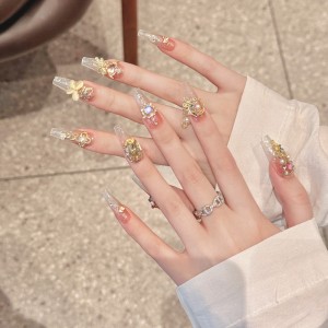 Fashion Long Handmade Press-On Nails For Women BVNL-187 