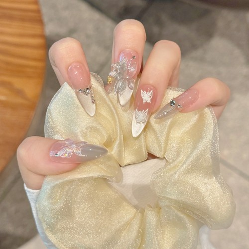 Fashion Long Handmade Press-On Nails For Women BVNL-188