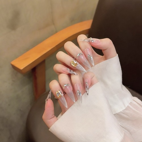 Fashion Long Handmade Press-On Nails For Women BVNL-19