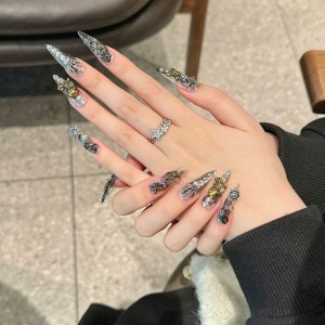 Fashion Long Handmade Press-On Nails For Women BVNL-190 