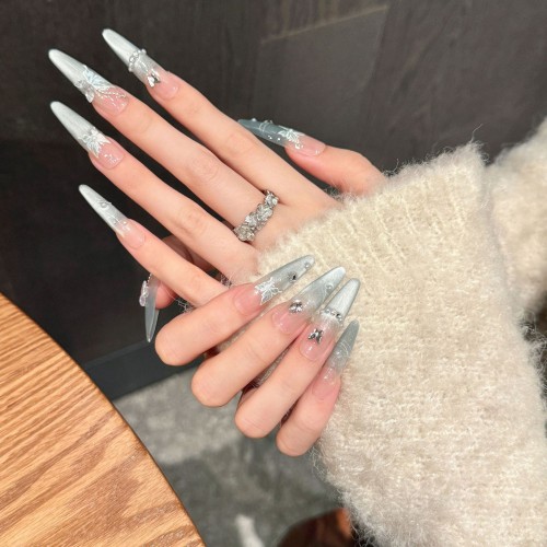 Fashion Long Handmade Press-On Nails For Women BVNL-196