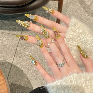 Fashion Long Handmade Press-On Nails For Women BVNL-20 