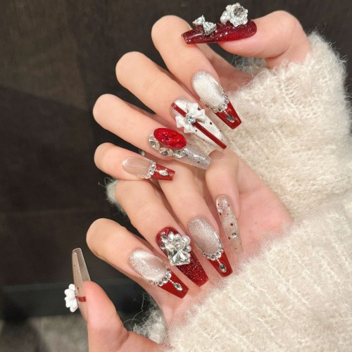 Fashion Long Handmade Press-On Nails For Women BVNL-200