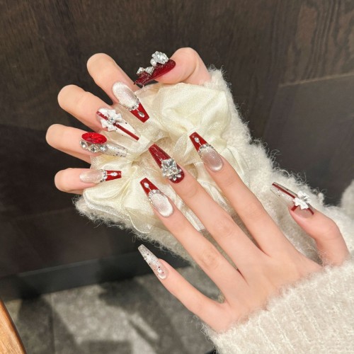 Fashion Long Handmade Press-On Nails For Women BVNL-200