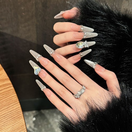 Fashion Long Handmade Press-On Nails For Women BVNL-201