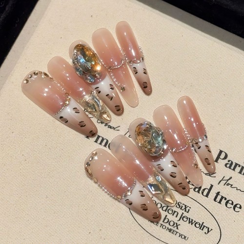 Fashion Long Handmade Press-On Nails For Women BVNL-203