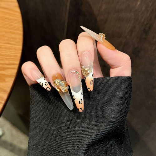 Fashion Long Handmade Press-On Nails For Women BVNL-205