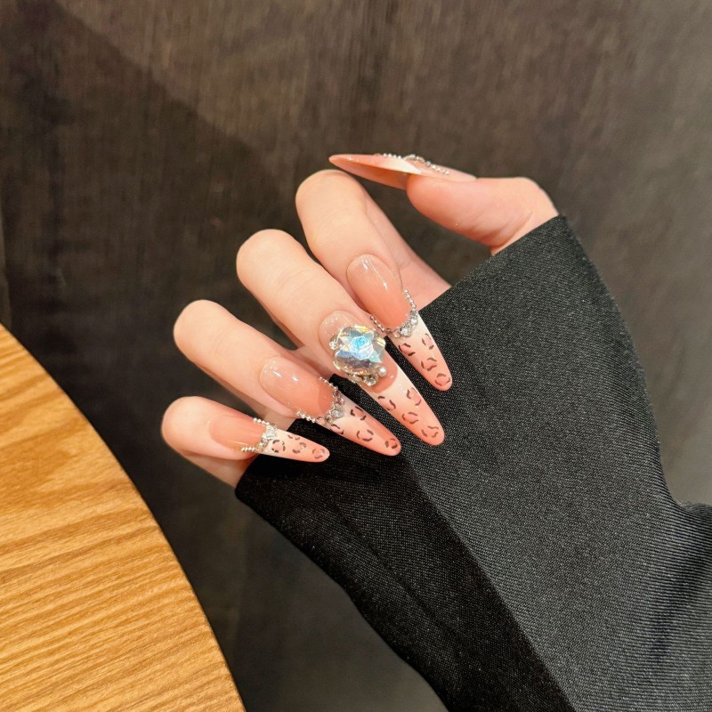 Fashion Long Handmade Press-On Nails For Women BVNL-206 