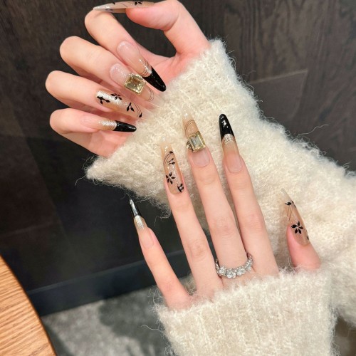 Fashion Long Handmade Press-On Nails For Women BVNL-207