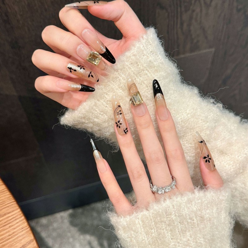 Fashion Long Handmade Press-On Nails For Women BVNL-207 