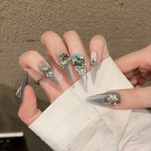 Fashion Long Handmade Press-On Nails For Women BVNL-21