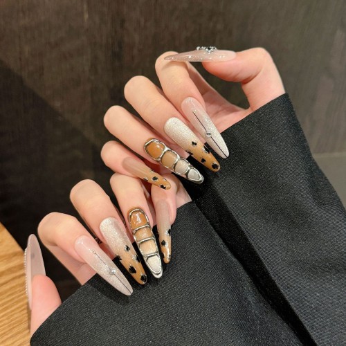 Fashion Long Handmade Press-On Nails For Women BVNL-210