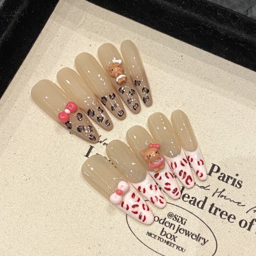 Fashion Long Handmade Press-On Nails For Women BVNL-212