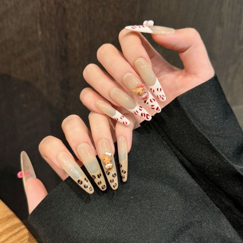 Fashion Long Handmade Press-On Nails For Women BVNL-212