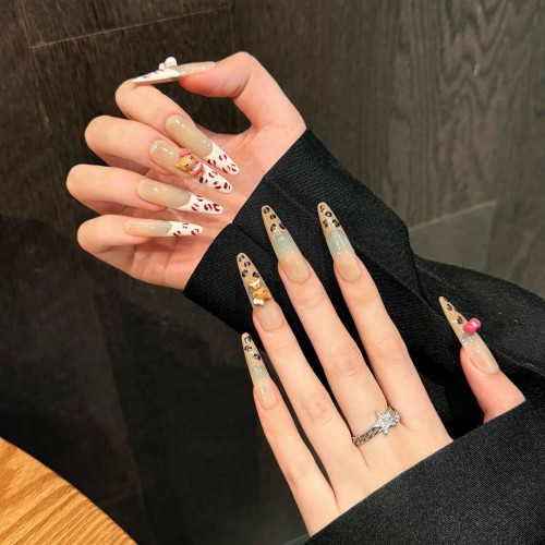 Fashion Long Handmade Press-On Nails For Women BVNL-212