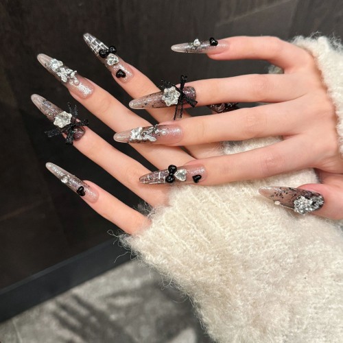 Fashion Long Handmade Press-On Nails For Women BVNL-213