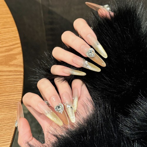 Fashion Long Handmade Press-On Nails For Women BVNL-216