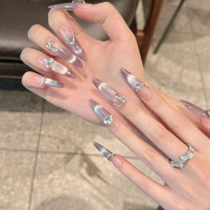 Fashion Long Handmade Press-On Nails For Women BVNL-22 